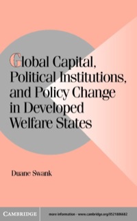 Cover image: Global Capital, Political Institutions, and Policy Change in Developed Welfare States 1st edition 9780521806688