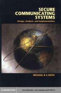 Imagen de portada: Secure Communicating Systems 1st edition 9780521807319