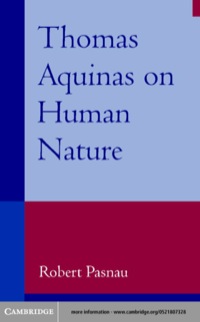 Cover image: Thomas Aquinas on Human Nature 1st edition 9780521001892