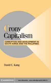 Imagen de portada: Crony Capitalism 1st edition 9780521808170