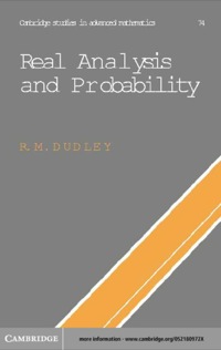 Cover image: Real Analysis and Probability 2nd edition 9780521809726