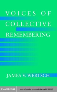 Imagen de portada: Voices of Collective Remembering 1st edition 9780521810500