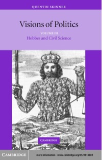 Titelbild: Visions of Politics: Volume 3, Hobbes and Civil Science 1st edition 9780521813686