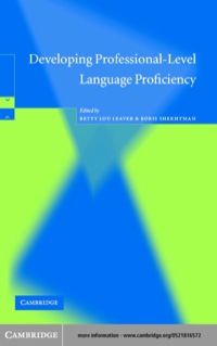 Cover image: Developing Professional-Level Language Proficiency 1st edition 9780521816571