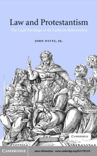 Imagen de portada: Law and Protestantism 1st edition 9780521781329