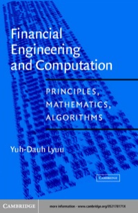 Imagen de portada: Financial Engineering and Computation 1st edition 9780521781718