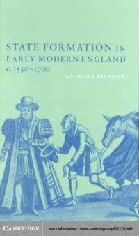 Cover image: State Formation in Early Modern England, c.1550–1700 1st edition 9780521783460