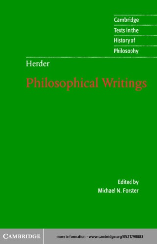 Cover image: Herder: Philosophical Writings 1st edition 9780521790888