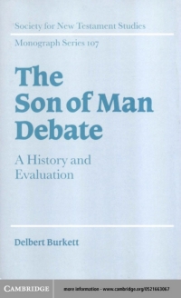Cover image: The Son of Man Debate 9780521663069