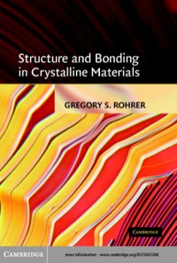 Imagen de portada: Structure and Bonding in Crystalline Materials 1st edition 9780521663793