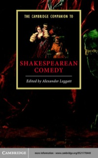 صورة الغلاف: The Cambridge Companion to Shakespearean Comedy 9780521770446