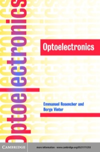 Cover image: Optoelectronics 1st edition 9780521771290