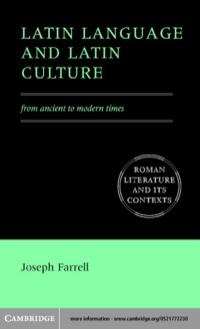 Cover image: Latin Language and Latin Culture 1st edition 9780521776639