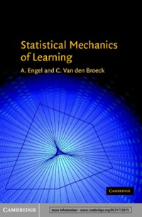 Cover image: Statistical Mechanics of Learning 1st edition 9780521773072
