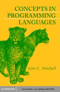 Imagen de portada: Concepts in Programming Languages 9780521780988