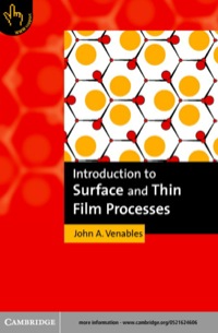 Imagen de portada: Introduction to Surface and Thin Film Processes 1st edition 9780521785006