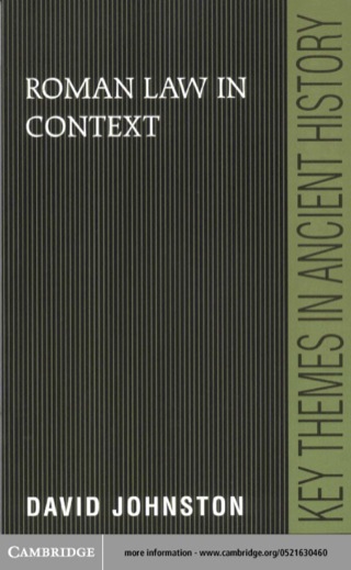 Imagen de portada: Roman Law in Context 1st edition 9780521630467