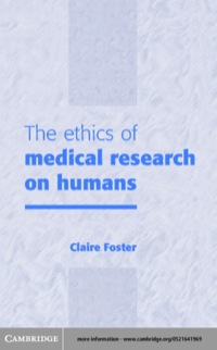 Cover image: The Ethics of Medical Research on Humans 1st edition 9780521641968