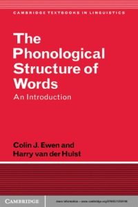 Cover image: The Phonological Structure of Words 1st edition 9780521350198