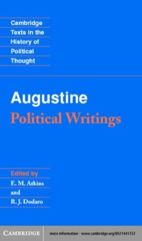 Imagen de portada: Augustine: Political Writings 1st edition 9780521441728