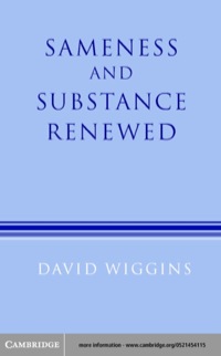 Cover image: Sameness and Substance Renewed 2nd edition 9780521454117