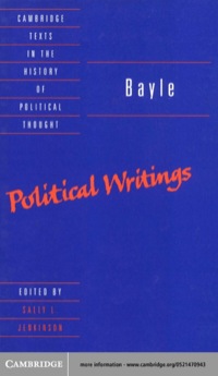 Omslagafbeelding: Bayle: Political Writings 1st edition 9780521470940