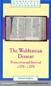 Imagen de portada: The Waldensian Dissent 1st edition 9780521550291