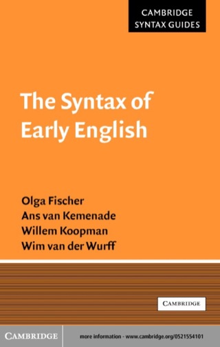 Titelbild: The Syntax of Early English 1st edition 9780521554107