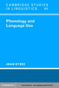 表紙画像: Phonology and Language Use 1st edition 9780521583749