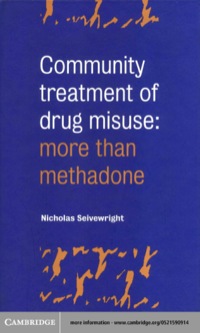 Imagen de portada: Community Treatment of Drug Misuse 1st edition 9780521590914