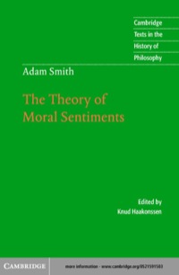 Imagen de portada: Adam Smith: The Theory of Moral Sentiments 1st edition 9780521591508
