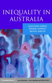 Titelbild: Inequality in Australia 1st edition 9780521818919