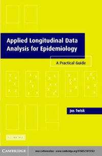 Imagen de portada: Applied Longitudinal Data Analysis for Epidemiology 1st edition 9780521819763
