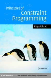 Cover image: Principles of Constraint Programming 1st edition 9780521825832