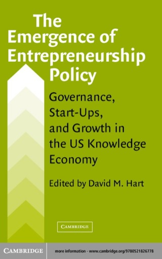 Imagen de portada: The Emergence of Entrepreneurship Policy 1st edition 9780521826778