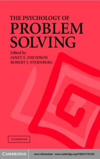 Cover image: The Psychology of Problem Solving 1st edition 9780521793339