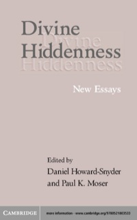 Imagen de portada: Divine Hiddenness 1st edition 9780521803533