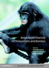 Cover image: Behavioural Diversity in Chimpanzees and Bonobos 1st edition 9780521803540
