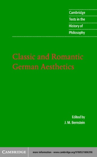صورة الغلاف: Classic and Romantic German Aesthetics 1st edition 9780521806398