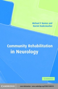 صورة الغلاف: Community Rehabilitation in Neurology 1st edition 9780521808743