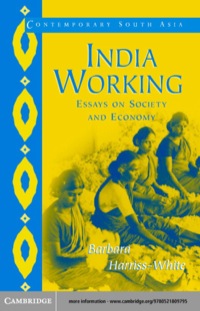 Cover image: India Working 1st edition 9780521809795