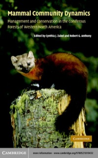 Cover image: Mammal Community Dynamics 1st edition 9780521810432