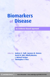 Cover image: Biomarkers of Disease 1st edition 9780521811026