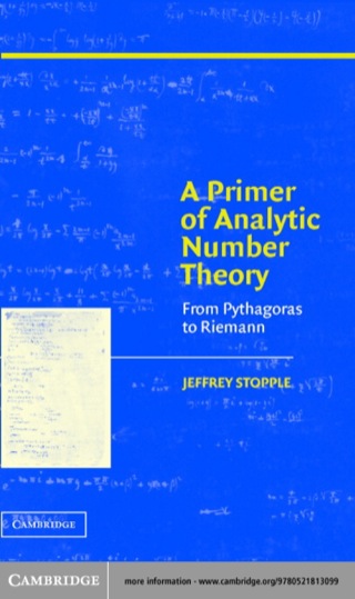 Cover image: A Primer of Analytic Number Theory 1st edition 9780521813099