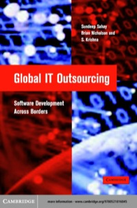 Titelbild: Global IT Outsourcing 1st edition 9780521816045