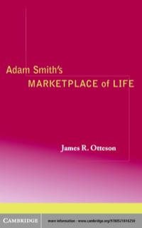 Imagen de portada: Adam Smith's Marketplace of Life 1st edition 9780521816250