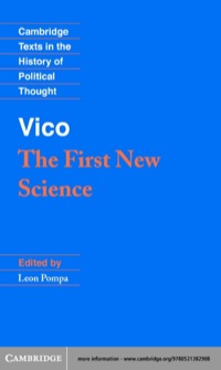 صورة الغلاف: Vico: The First New Science 1st edition 9780521382908
