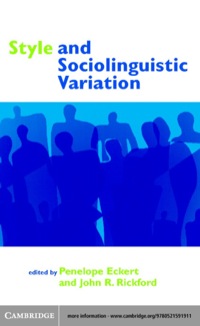 Cover image: Style and Sociolinguistic Variation 1st edition 9780521591911