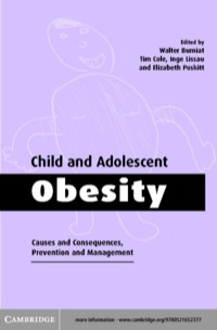 Titelbild: Child and Adolescent Obesity 1st edition 9780521026642