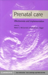 صورة الغلاف: Prenatal Care 1st edition 9780521661966